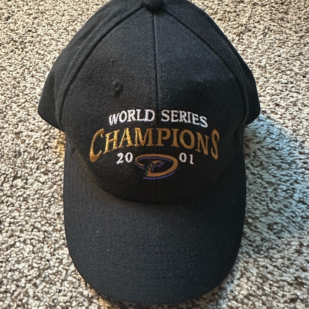 2001 Arizona diamondbacks World Series Champions Black Cap